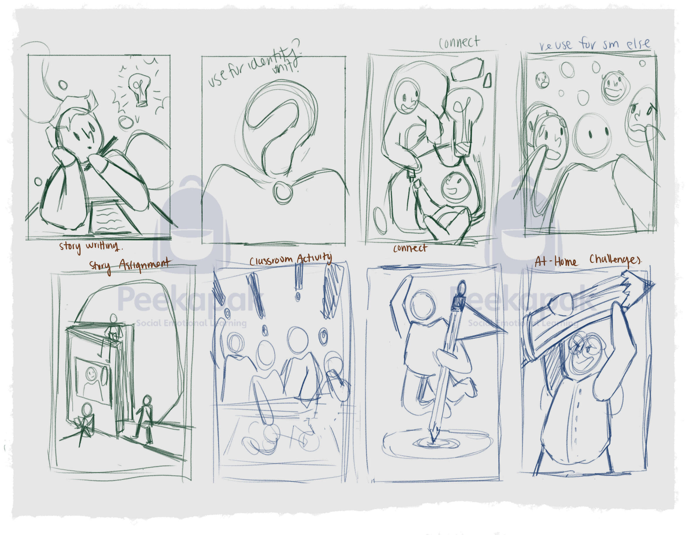 Roughs: Website Illustration Sketches