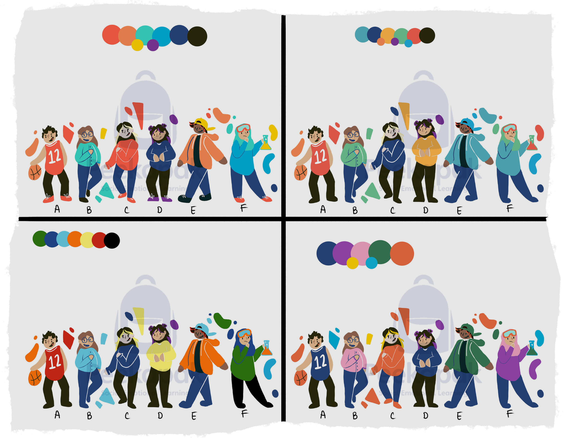 Roughs: Character Design Colour Studies